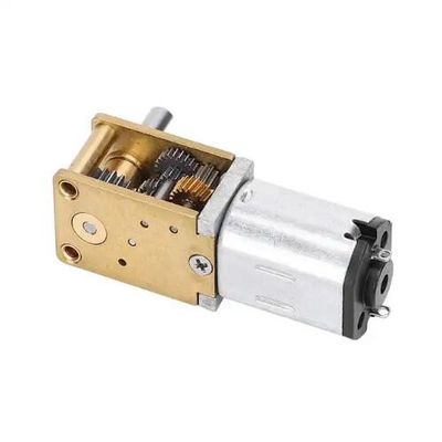 6V - 12V ブラシ DCギアモーター 横軸 ワーム ショートシャフト DC マイクロ メタルギアモーター